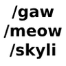 Скрипт для Denizen - "/gaw", "/meow", "/skyli"